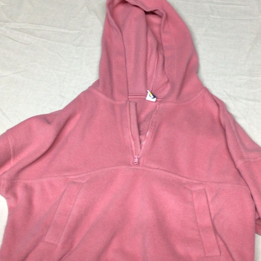 Cozy Pink Half-Zip Hoodie Sweater